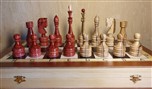 Шахматы кленовые на 50, шпонированная доска